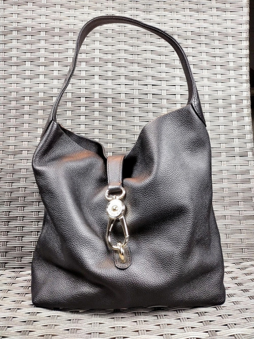 Dooney & Bourke Pebble Grain Hobo Black Shoulder Bag